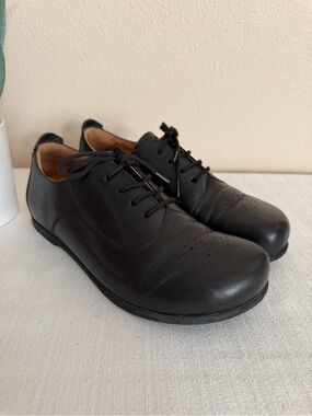 Footprints by Birkenstock Black Leather Orthotic Casual Loafers